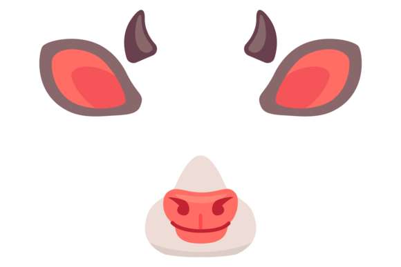 Download Cow Photo Filter. Animal Ears and Nose E - Premium Resources